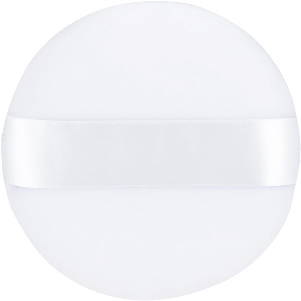 Body Powder Puff Extra Large 6" Soft Dusting Powder Puff for Women Bath and Face Makeup Setting Powder Applicator - Perfect for Talcum or Loose Powder, Big Beauty Sponge (White 6" Only Puff)