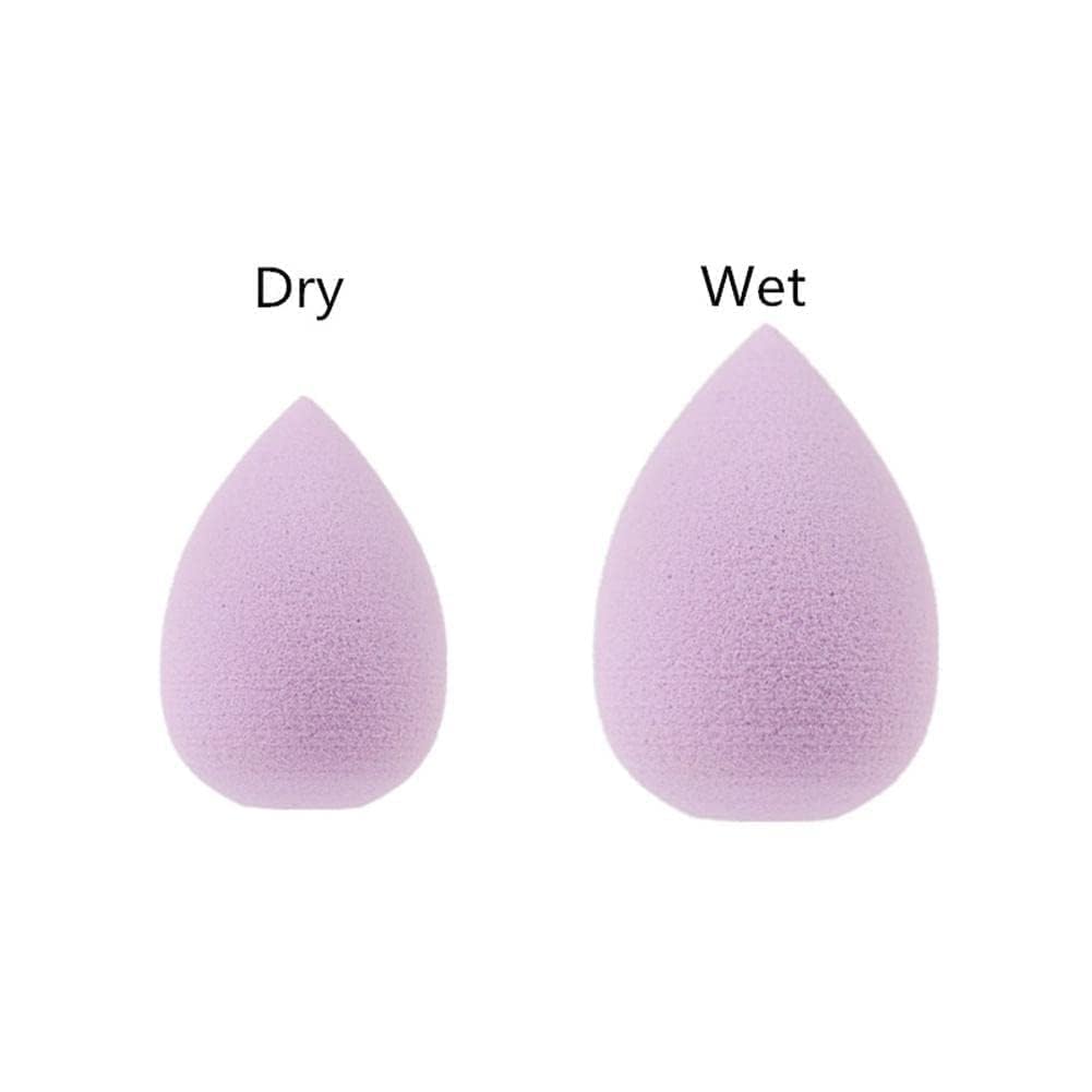 6PCS Mini Makeup Sponge, Black Small Beauty Sponge Blender Set for Foundation, Powder, Concealer Highlight,and Eye Shadow (Purple)