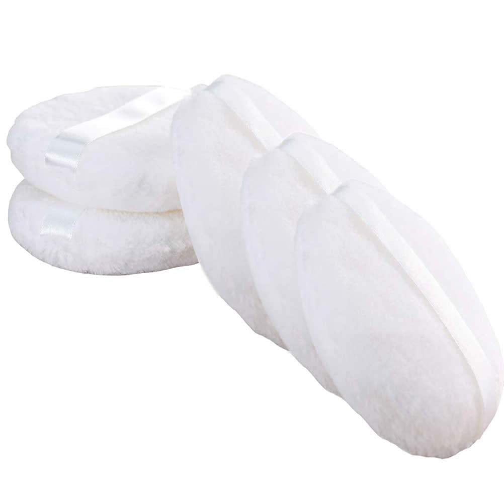 Joly Loose powder Puff, 4.3'' Large Body Puff W Ribbon (10.9cm) (3PCS)