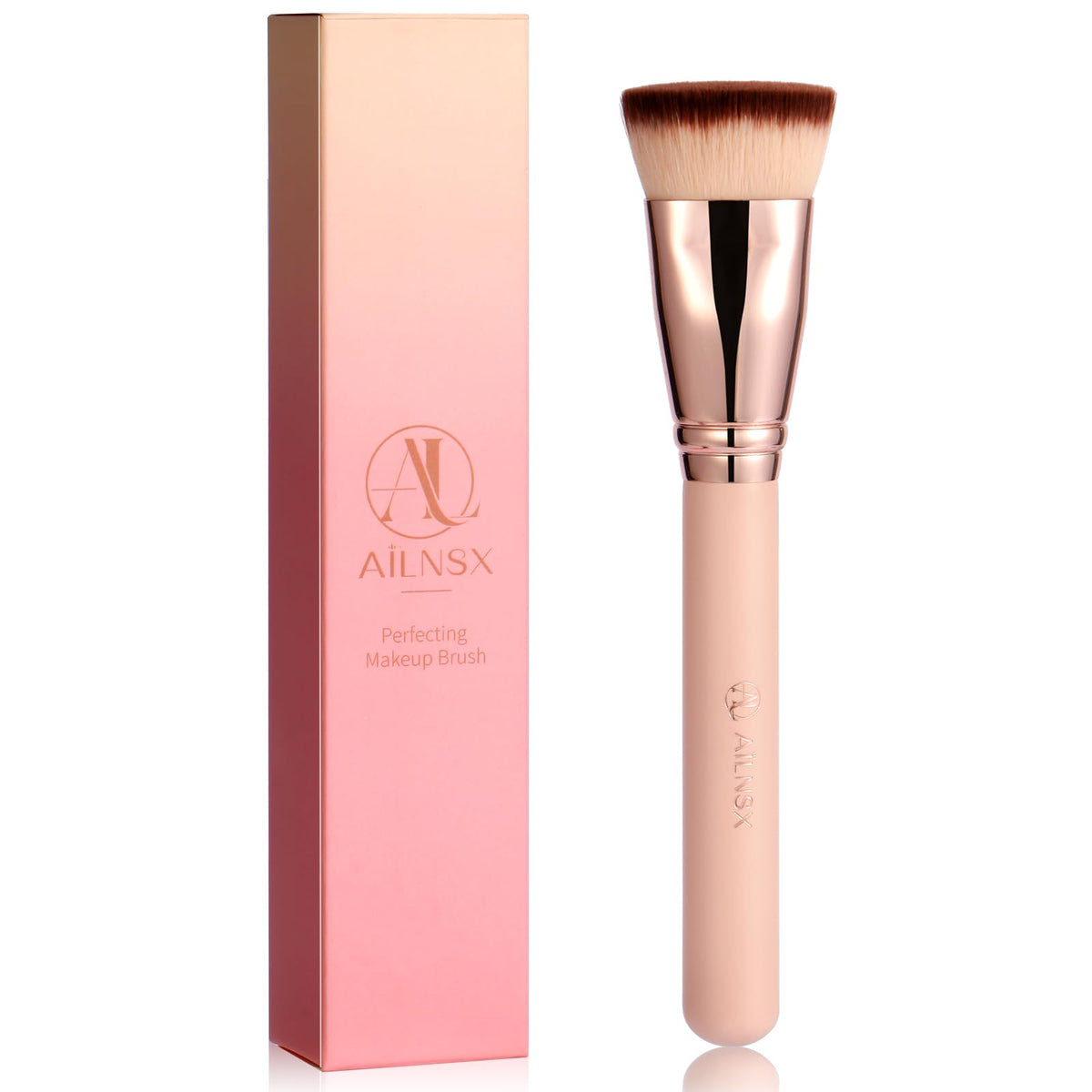Flat Top Kabuki Foundation Brush, Soft Dense Makeup Brush for Liquid, Cream and Powder, Face Blending Brush for Foundation, Blush, Bronzer, Concealer and Contour