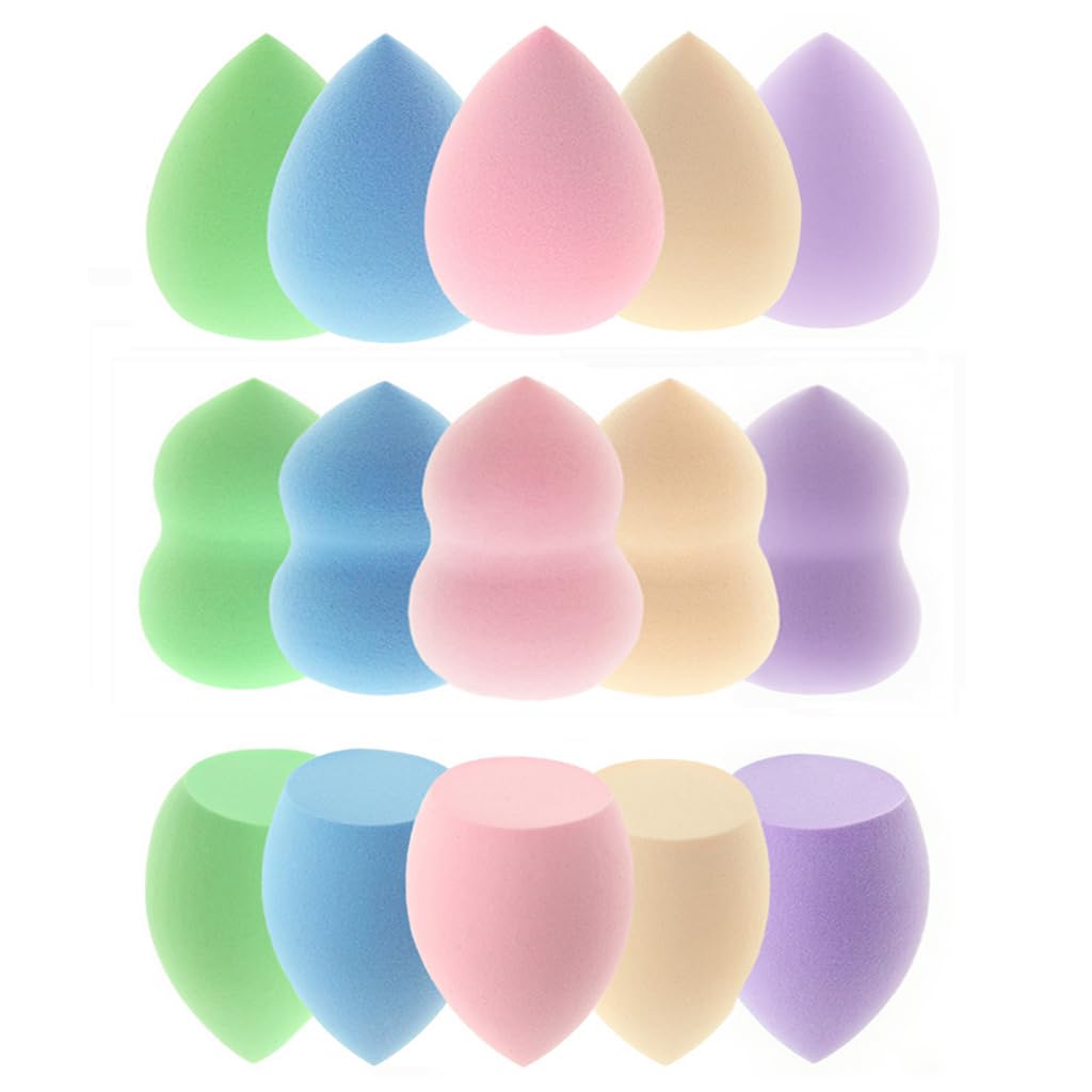 24-Pack Makeup Sponge Set with Holders, 7 Colors