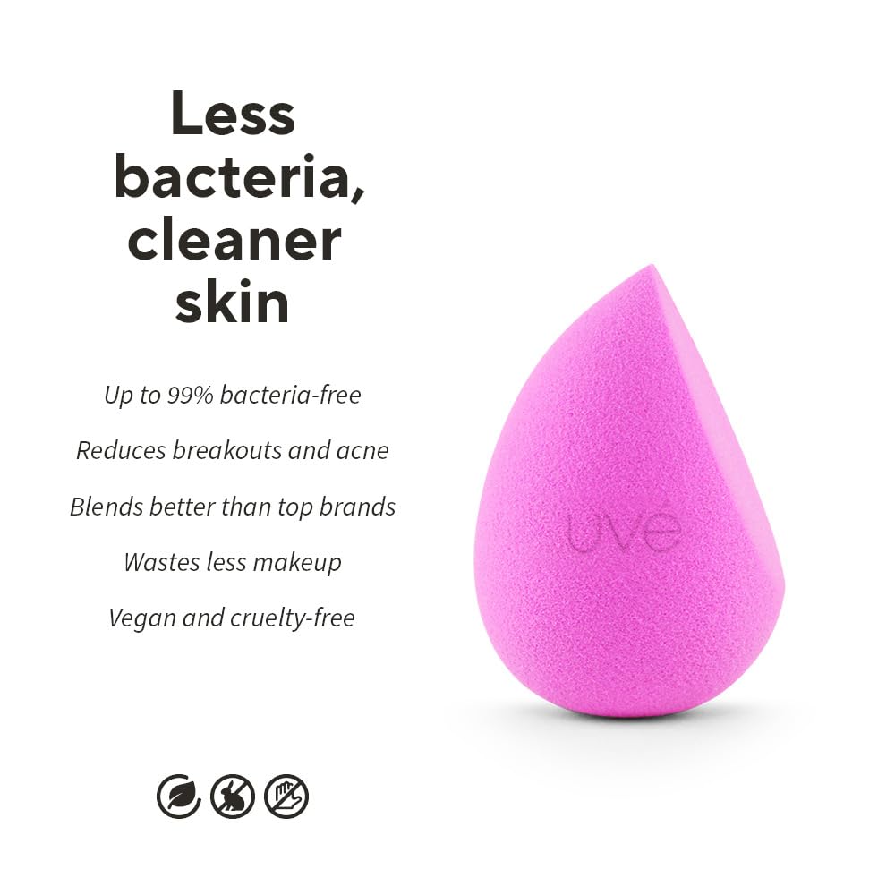 Uvé Makeup Sponge Set, Professional Blender, Pack of 3 (Helio)