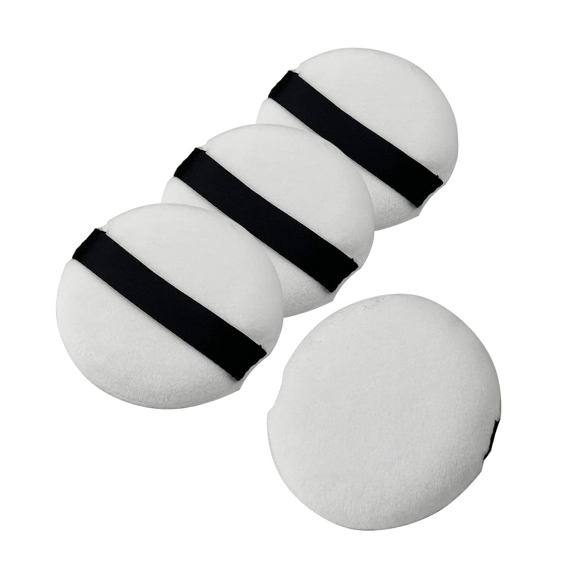 4PCS Soft Powder Makeup Puffs with Ribbon, 2.16-Inch