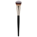 Contoured Foundation Brush for Liquid and Cream Makeup,Mini Travel Face Brush for Seamless Blending, Concealer, Bronzer and Blush - Soft Vegan Bristles for Mature and Sensitive Skin