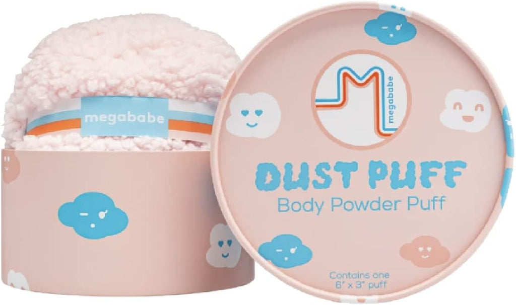 Megababe Dust Puff, Oversized Body (6” x 3”) Ultra-Soft Powder Puff