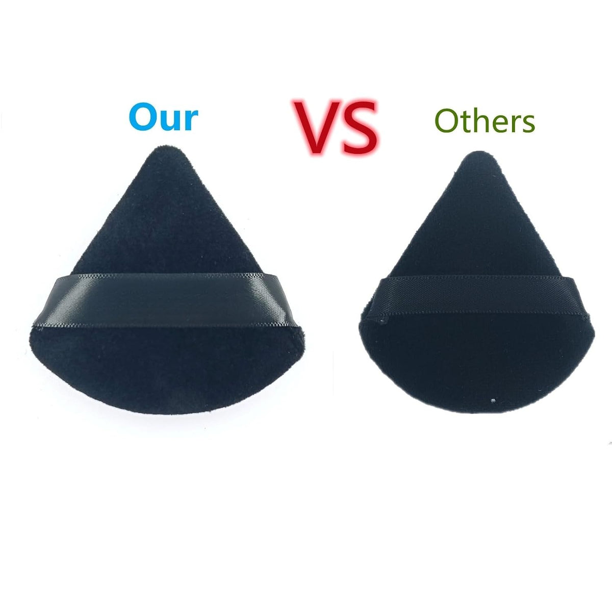 ZHIYE 4pcs Triangle Powder Puffs, Reusable Face Makeup Puff, Multifunctional Facial Makeup Tool Wet, Dry Dual-Use Makeup Sponge for BB CC Cream Liquid Foundation(BLack)