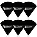 6 Pcs Velvet Triangle Powder Puff,Triangular Design Makeup Soft Sponge Puff for Face Exquisite Eyes Contouring, for Loose Mineral Body Powde Cosmetic Foundation Makeup Tool - Black