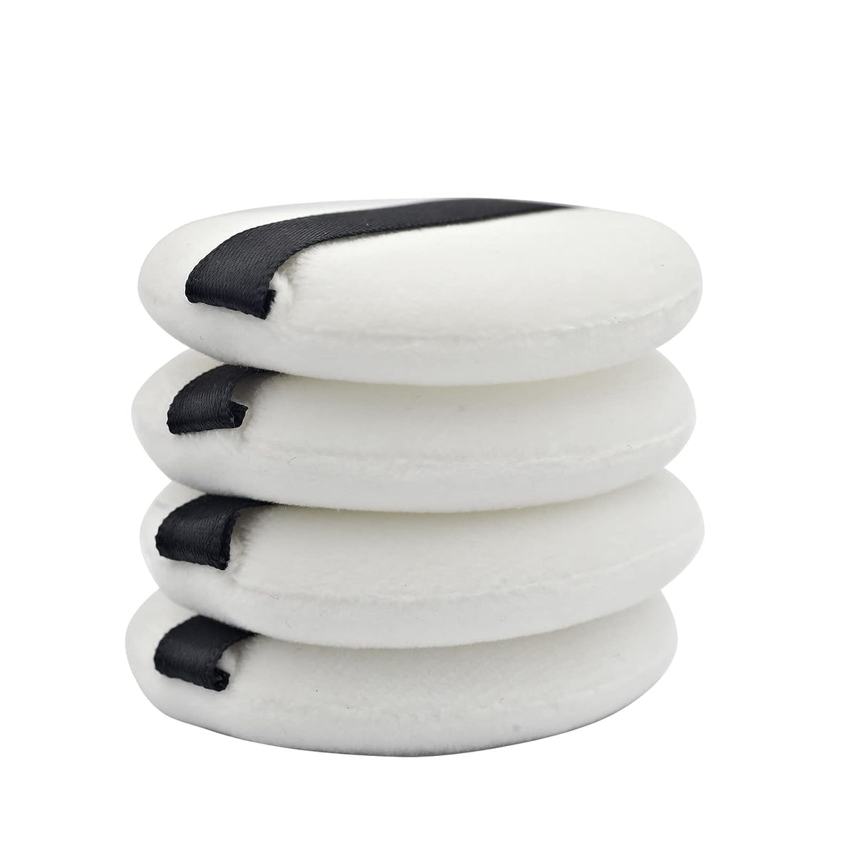 4PCS Soft Powder Makeup Puffs with Ribbon, 2.16-Inch