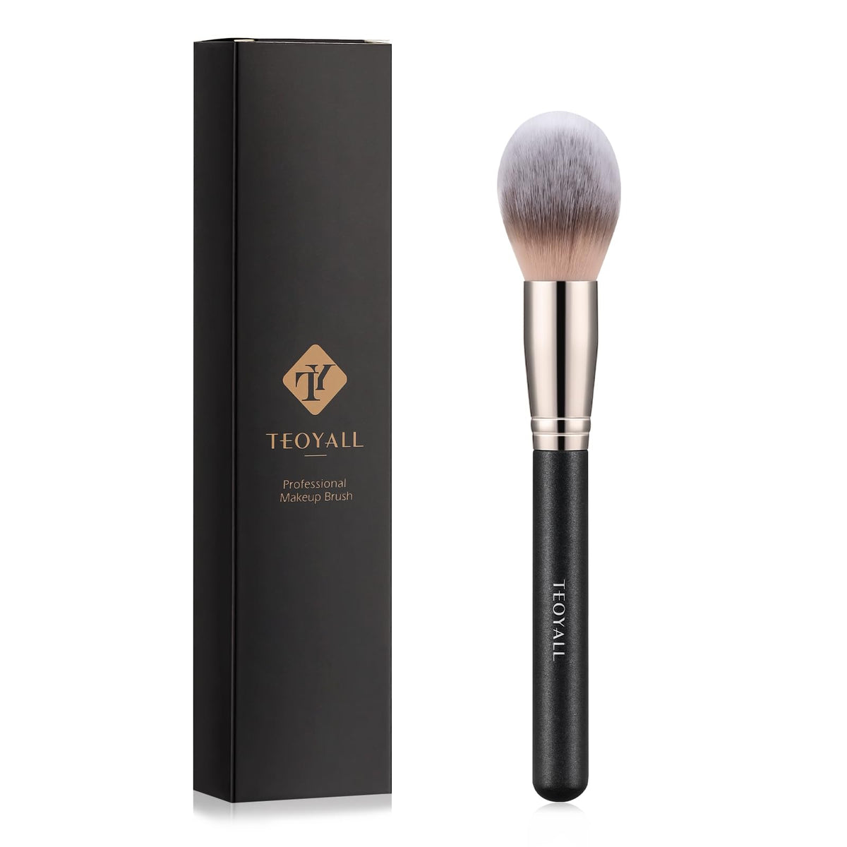 TEOYALL Domed Foundation Brush, Soft Dense Base Blending Stippling Brush