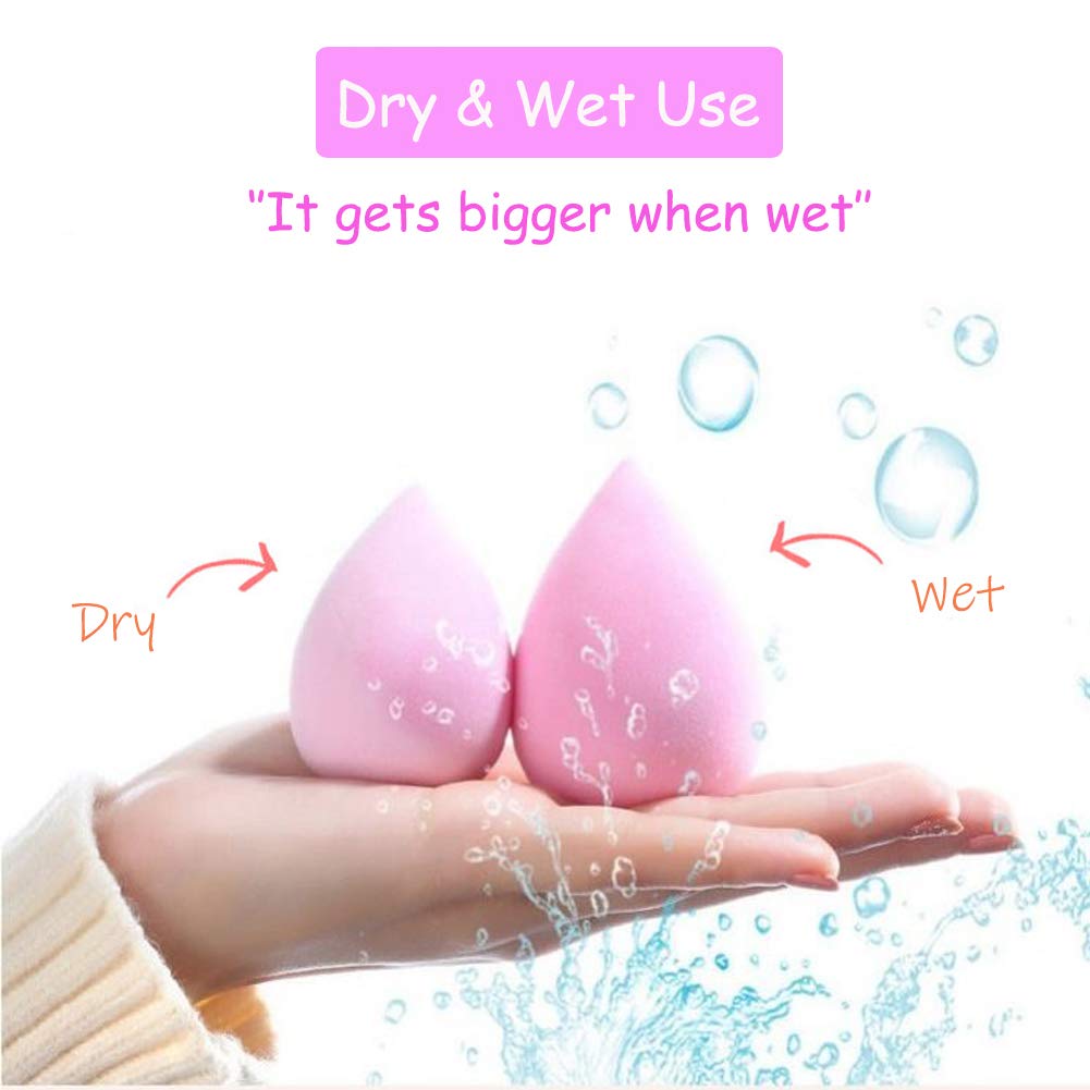 24-Pack Makeup Sponge Set with Holders, 7 Colors