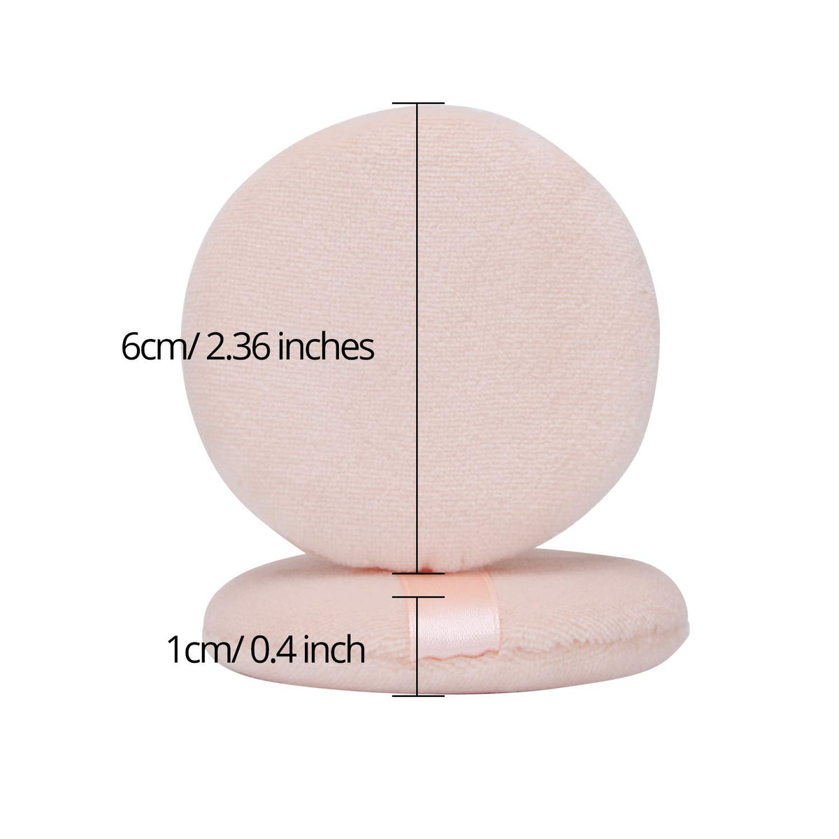Senkary 8 Pieces Face Powder Puffs Soft Cotton Makeup Powder Pads for Loose, Setting, Pressed and Body Powder (2.36 Inch)