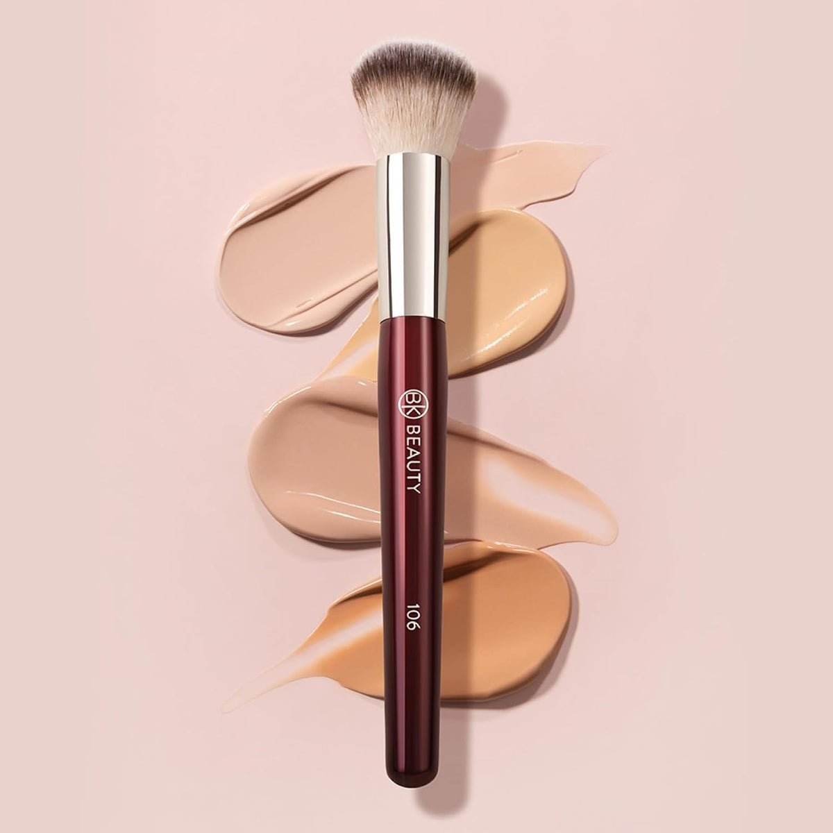 BK BEAUTY 106 Round Foundation Brush for Liquid & Cream Foundation