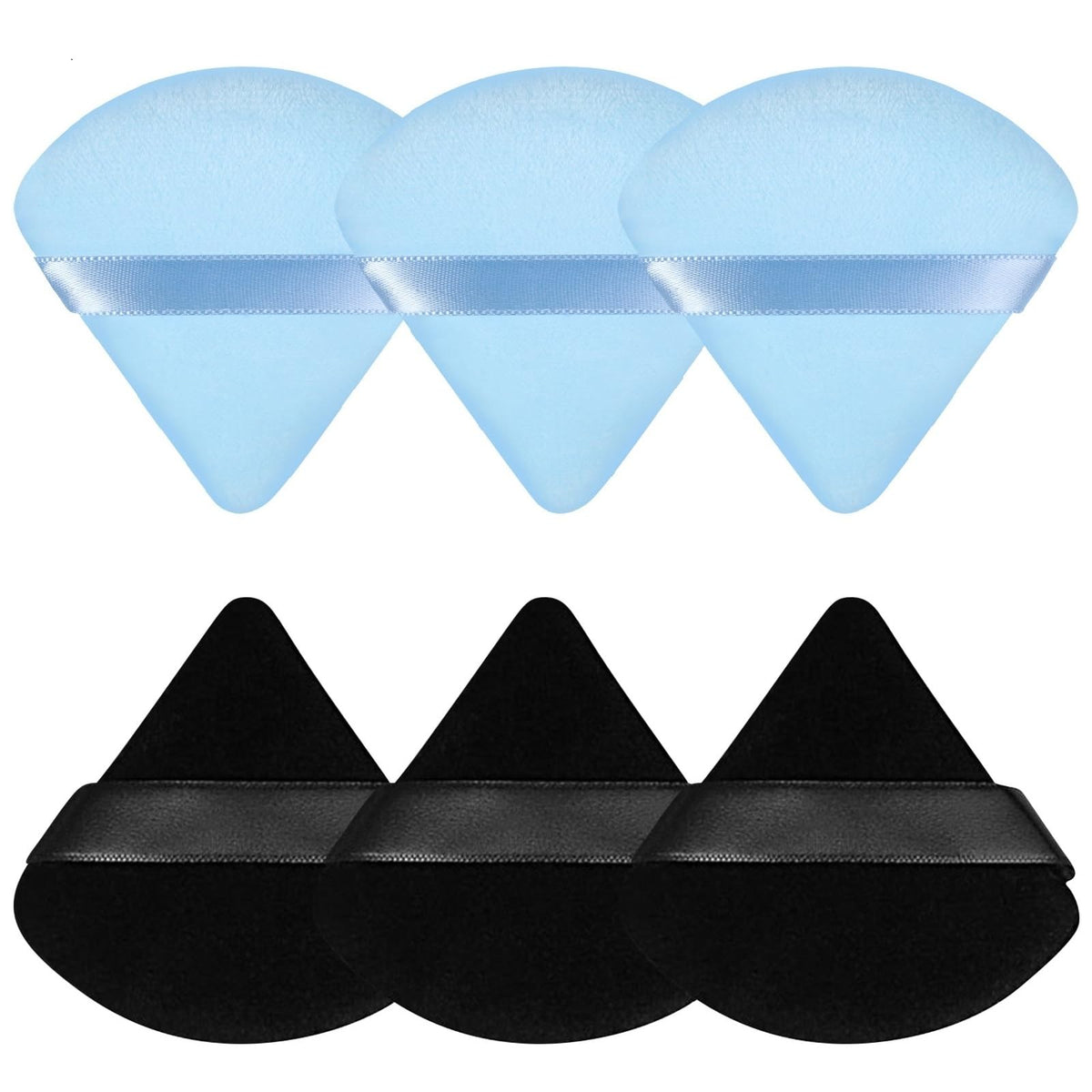 Pimoys 6 Pcs Powder Puff, Triangle and Round Makeup Puffs Makeup Sponge