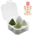 Makeup Sponges Set - Beauty sponges Blending Blenders with 1 Holder and Egg Case, Flawless for Cream, Powder and Liquid (Pink, 4Pcs+1Holder+ case)