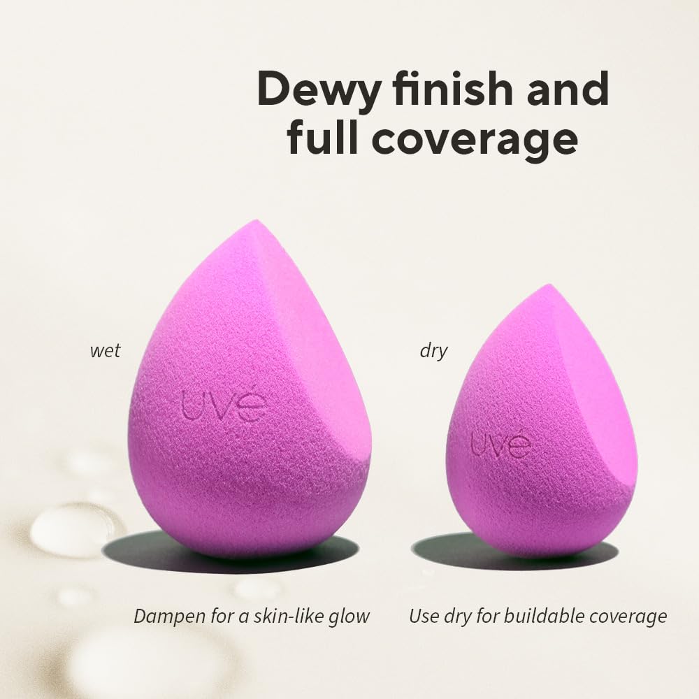 Uvé Makeup Sponge Set, Professional Blender, Pack of 3 (Helio)