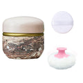 Body Powder Puff and Container for Dusting Powder (Romantic Flowers)