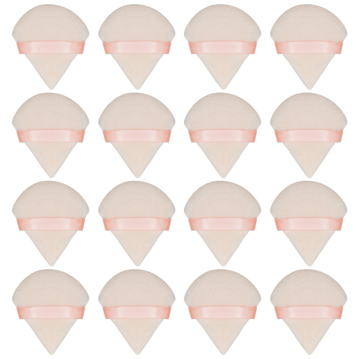 2Pcs Triangle Powder Puffs, Face Makeup Puff for Body Loose Powder Beauty Makeup Tool Black