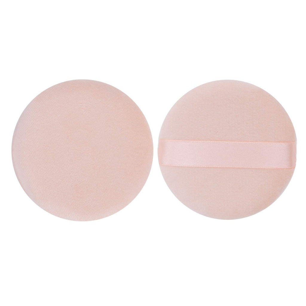 Senkary 8 Pieces Face Powder Puffs Soft Cotton Makeup Powder Pads for Loose, Setting, Pressed and Body Powder (2.36 Inch)