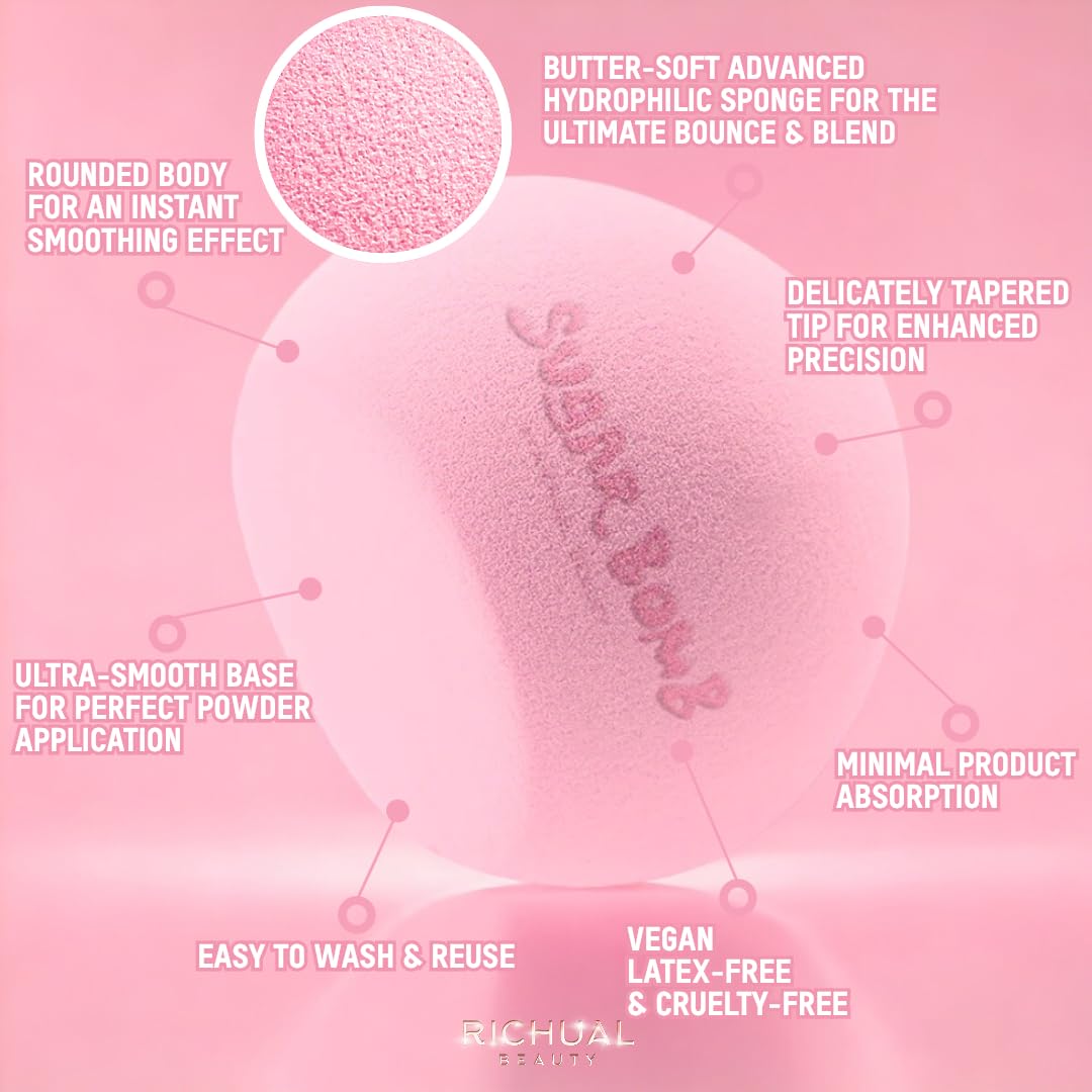 BIG SUGAR BOMB BLENDER Marshmallow Soft Makeup Sponge Set ~ For Face & Body
