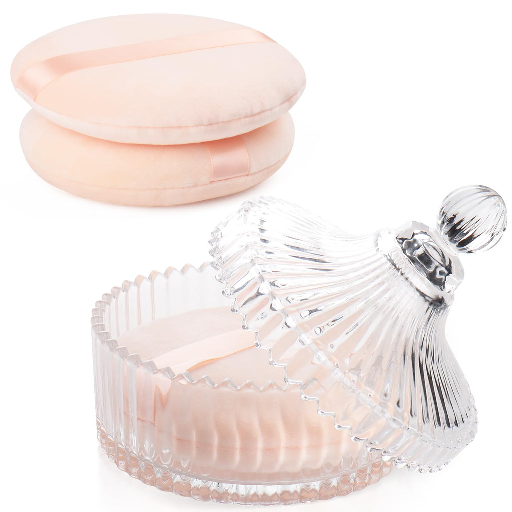 Body Powder Puff Extra Large 6" Soft Dusting Powder Puff for Women Bath and Face Makeup Setting Powder Applicator - Perfect for Talcum or Loose Powder, Big Beauty Sponge (White 6" Only Puff)