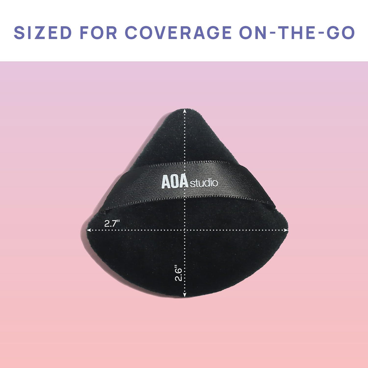 AOA Studio Velvet Puffs Makeup Puff Set of 6 Loose Powder Body Powder, Velour Makeup Blender Sponge Foundation Blending Sponges Set Beauty Makeup Tools (Black)