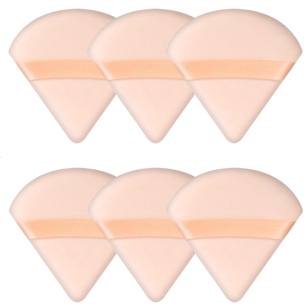 Pimoys 6 Pcs Powder Puffs, Triangle Makeup Sponge (Flesh)