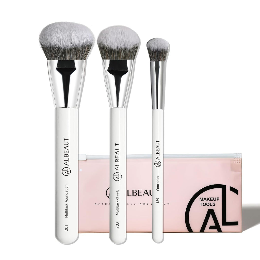 Albeaut Makeup Brush for Foundation Concealer Blush Contour Liquid Cream Blending Angled Shape