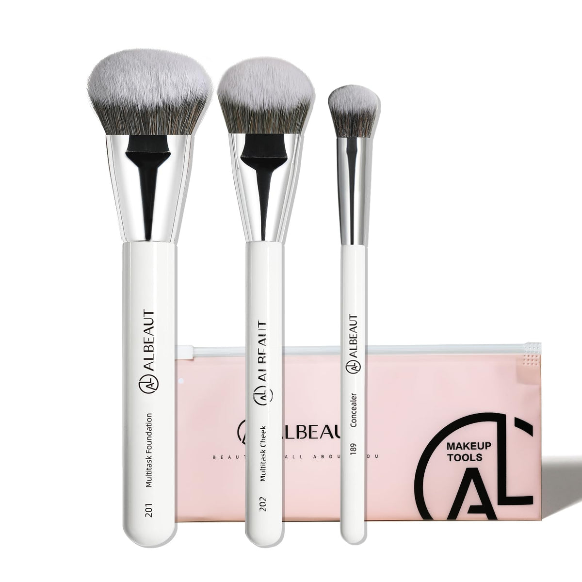Albeaut Makeup Brush for Foundation Concealer Blush Contour Liquid Cream Blending Angled Shape