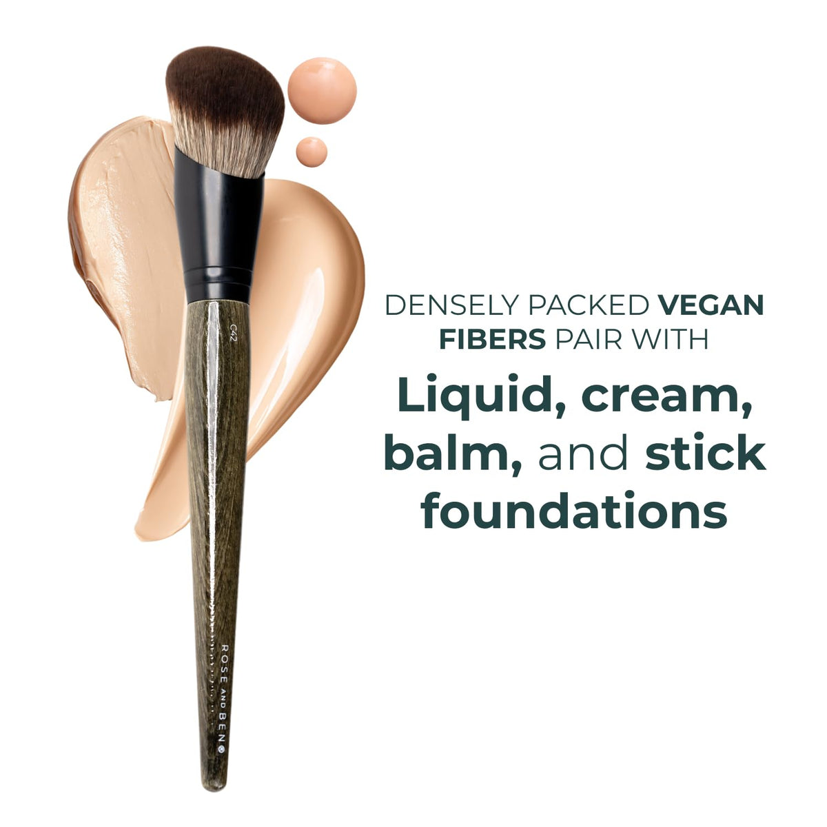Rose and Ben Beauty C42 Angled Foundation Brush