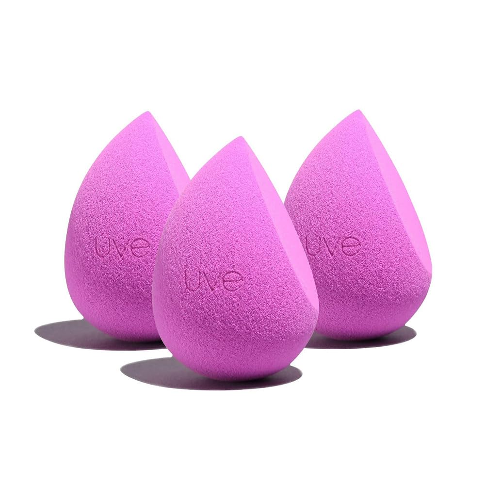 Uvé Makeup Sponge Set, Professional Blender, Pack of 3 (Helio)