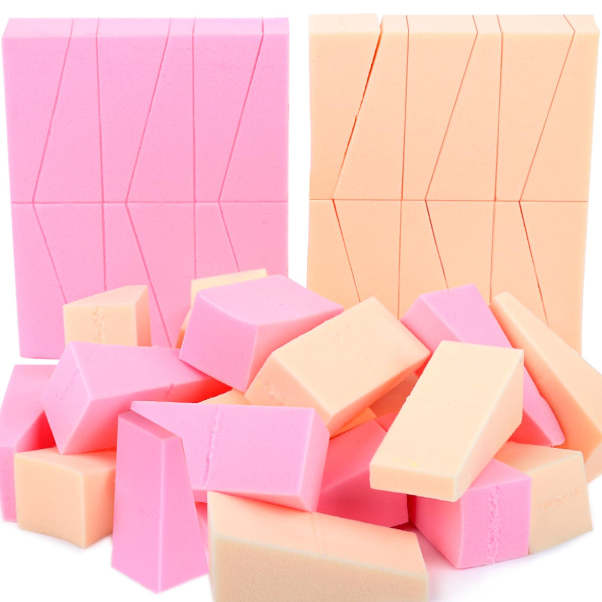 Teenitor Makeup Sponge Mini Applicator Wedges, 48 Pieces Cosmetic Wedges Sponges, Disposable Makeup Applicator For Foundation Liquid Cream Latex Free
