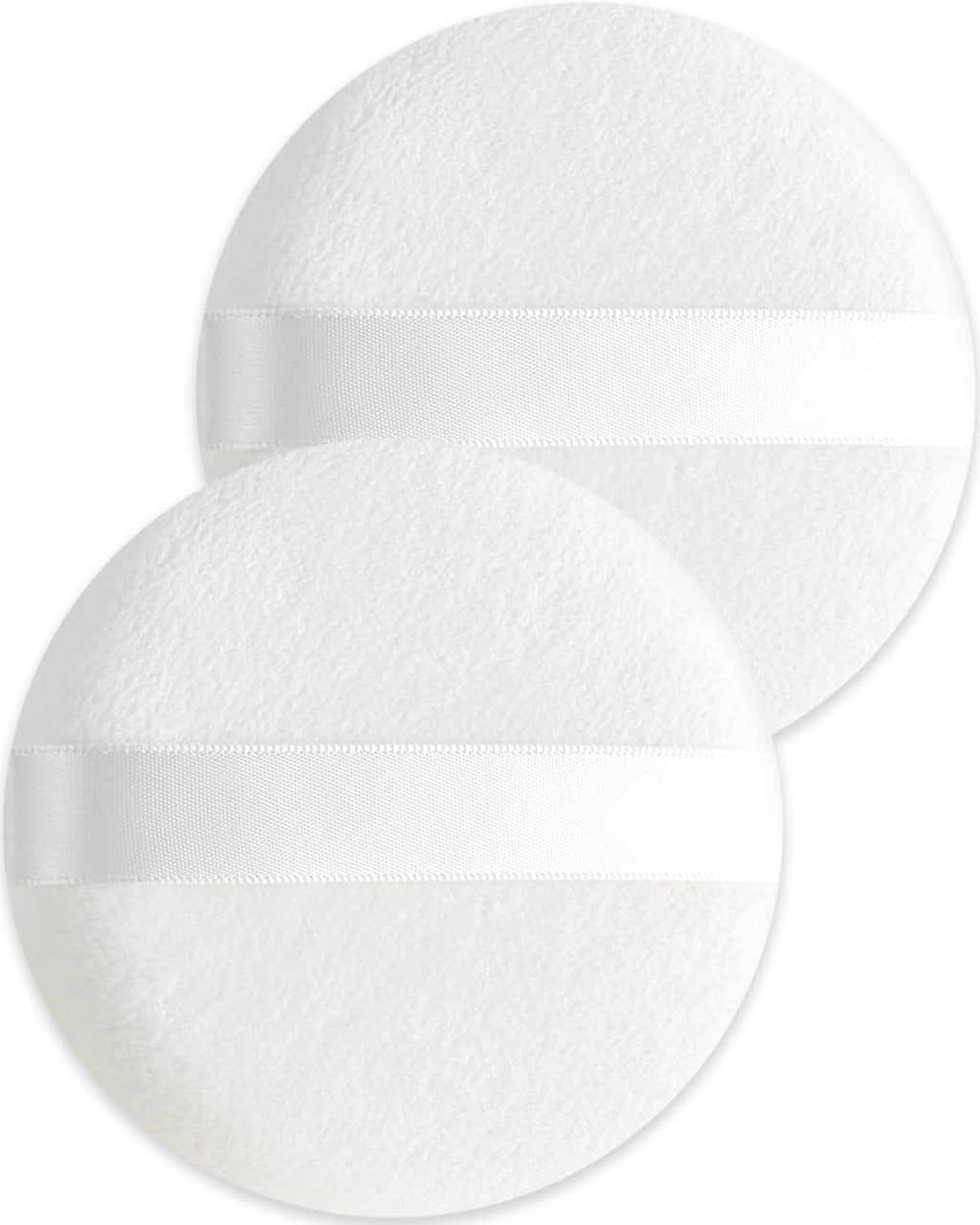 2 Pcs Powder Puff,3.14 Inch Powder Puffs for Body Powder Face Loose Powder Large(White)