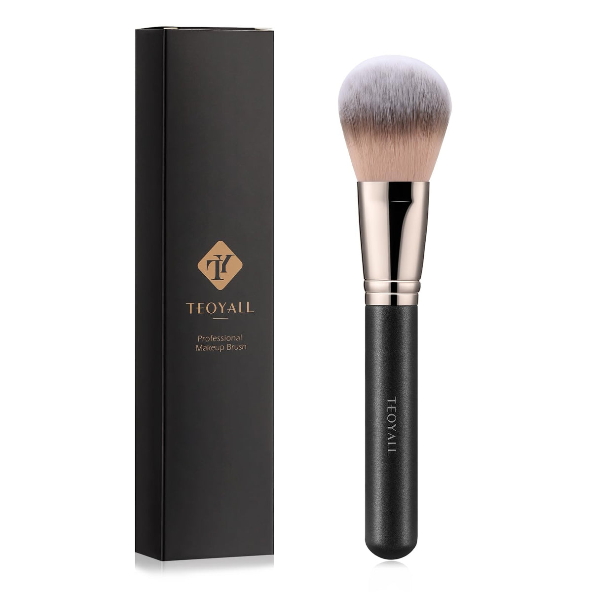 TEOYALL Domed Foundation Brush, Soft Dense Base Blending Stippling Brush