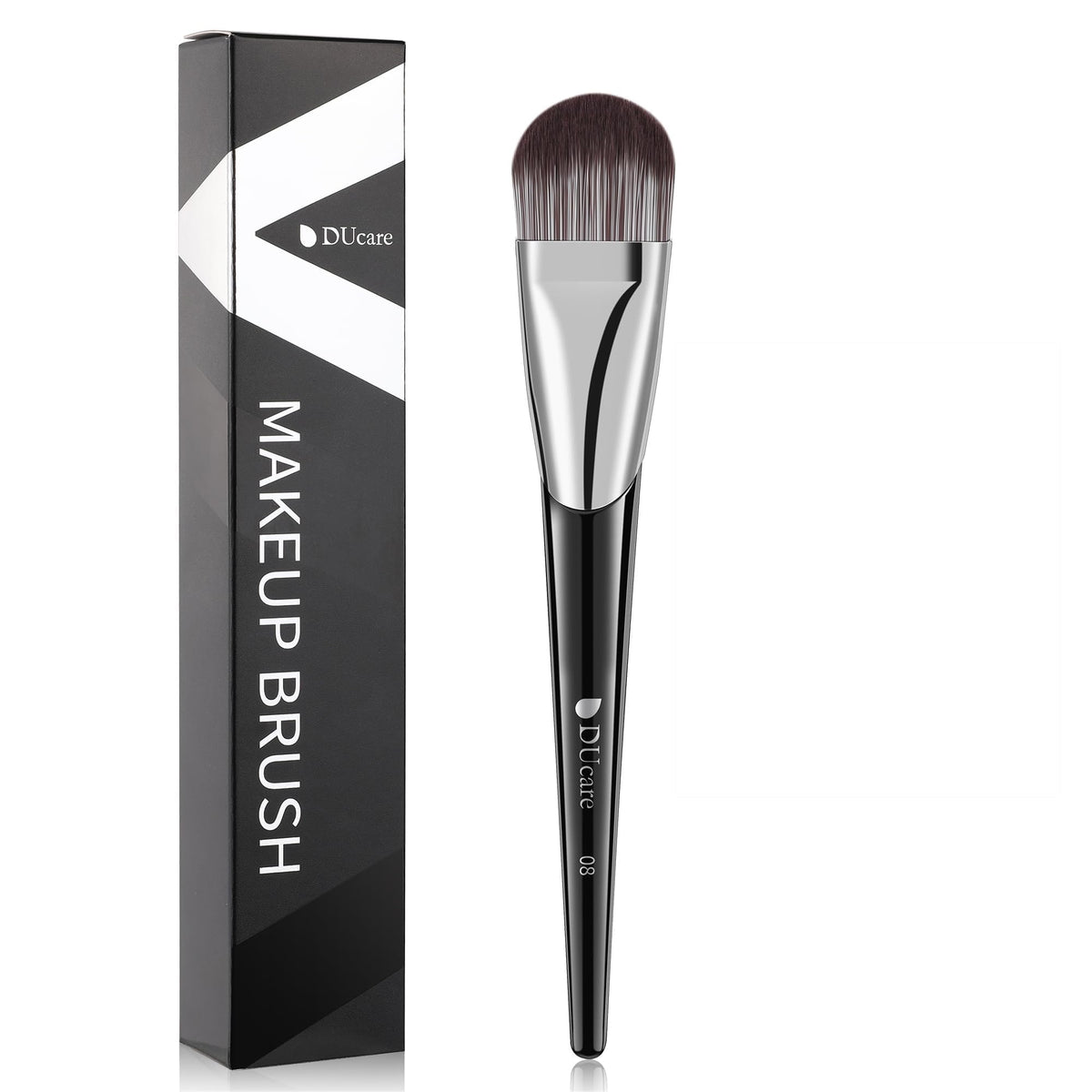 DUcare Flat Foundation Brush for Liquid Makeup, Premium Synthetic Hair Concealer/Kabuki Makeup Brush, Dense Bristles Design, Multi-Purpose Face Brushes for Liquid/Cream/Facial Mask