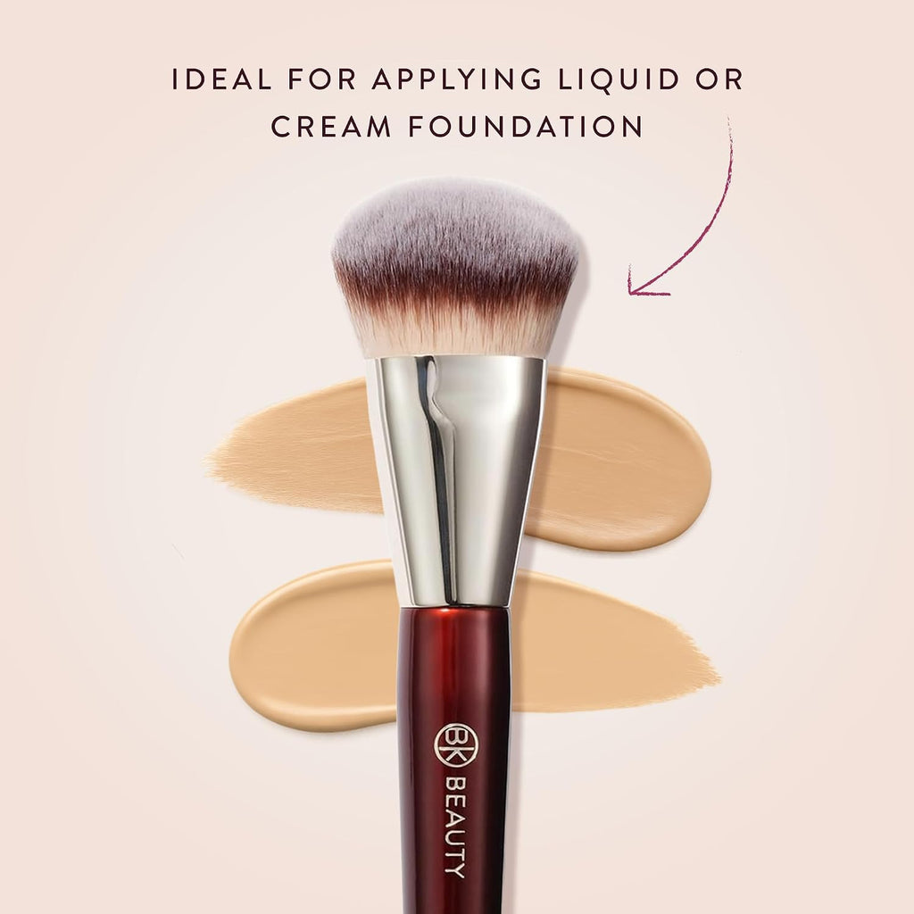 BK BEAUTY 101 Contoured Foundation Brush for Liquid & Cream Makeup