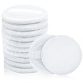 Makeup Puff 12 PCS Compact Puffs Round Velour Pressed -Puff for Makeup Face -Velour Puffs for Loose -Washable (2.36 Inch/White)