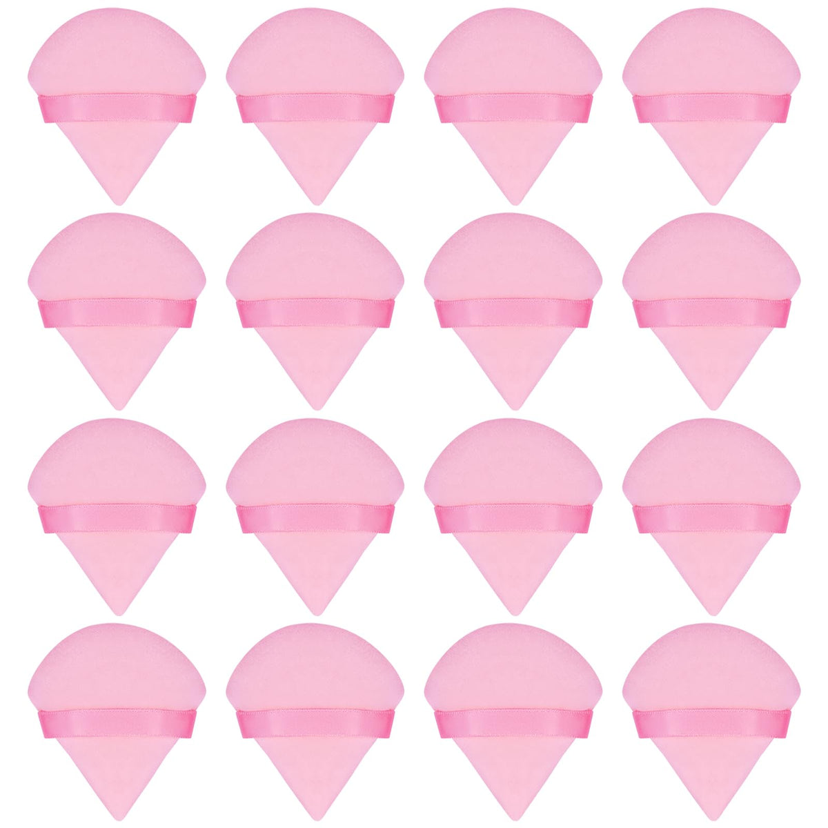 2Pcs Triangle Powder Puffs, Face Makeup Puff for Body Loose Powder Beauty Makeup Tool Black