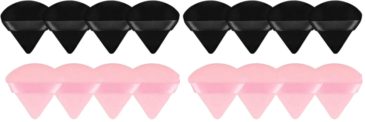 8 Pieces Triangle Powder Puff Face Soft Triangle Makeup Puff Velour Cosmetic Foundation Blender Sponge Beauty Makeup Tools