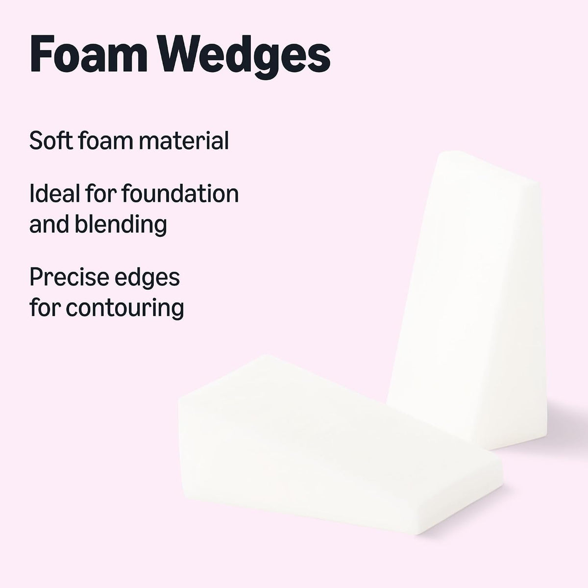 Amazon Essentials Cosmetic Foam Wedges For Makeup, 32 Count (Previously Amazon Basics)