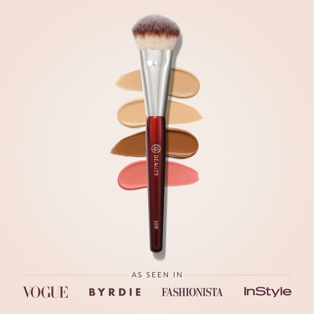 BK BEAUTY 109 Mini Contoured Foundation Brush for Liquid & Cream