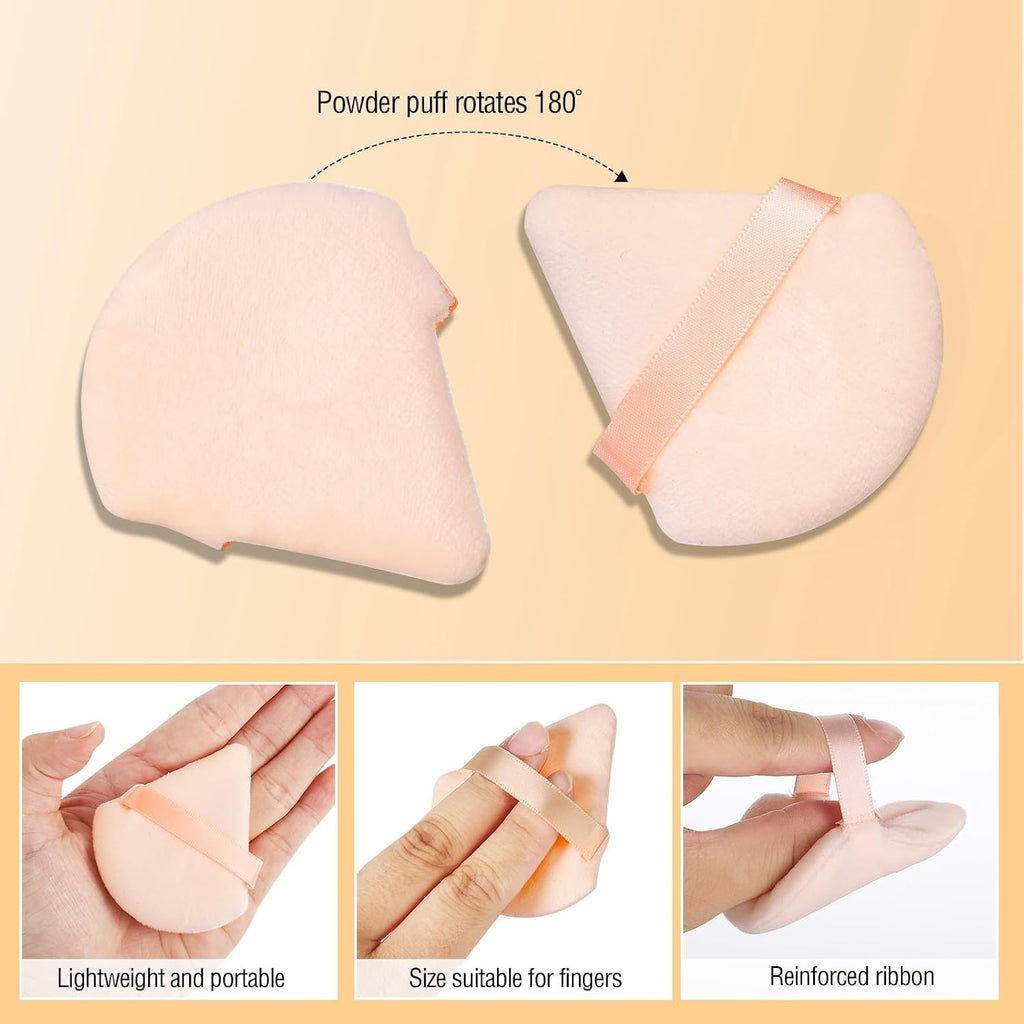 Pimoys 6 Pcs Powder Puffs, Triangle Makeup Sponge (Flesh)