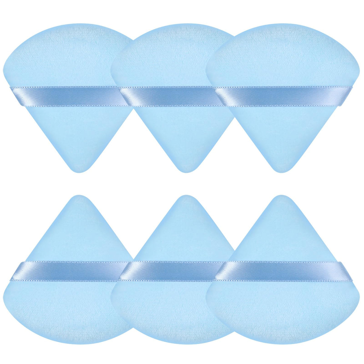 Pimoys Powder Puffs, 6 Pack Triangle Makeup Puff, Black