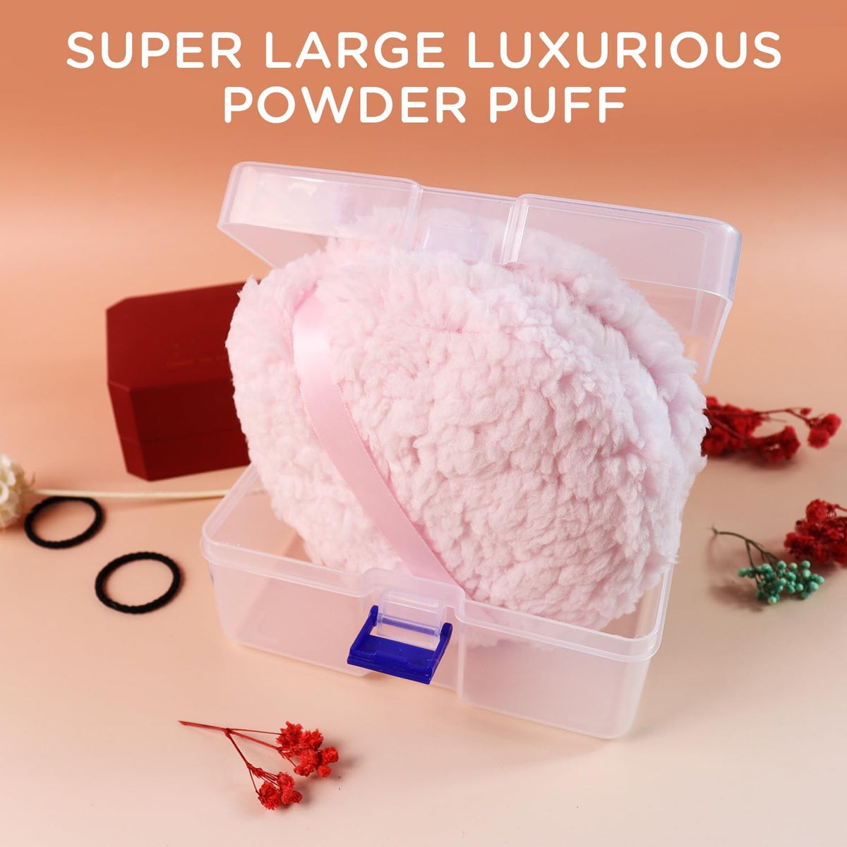Soft Powder Puff, 6” X 3” Body Powder Puff, Oversize Dust Puffs for Women