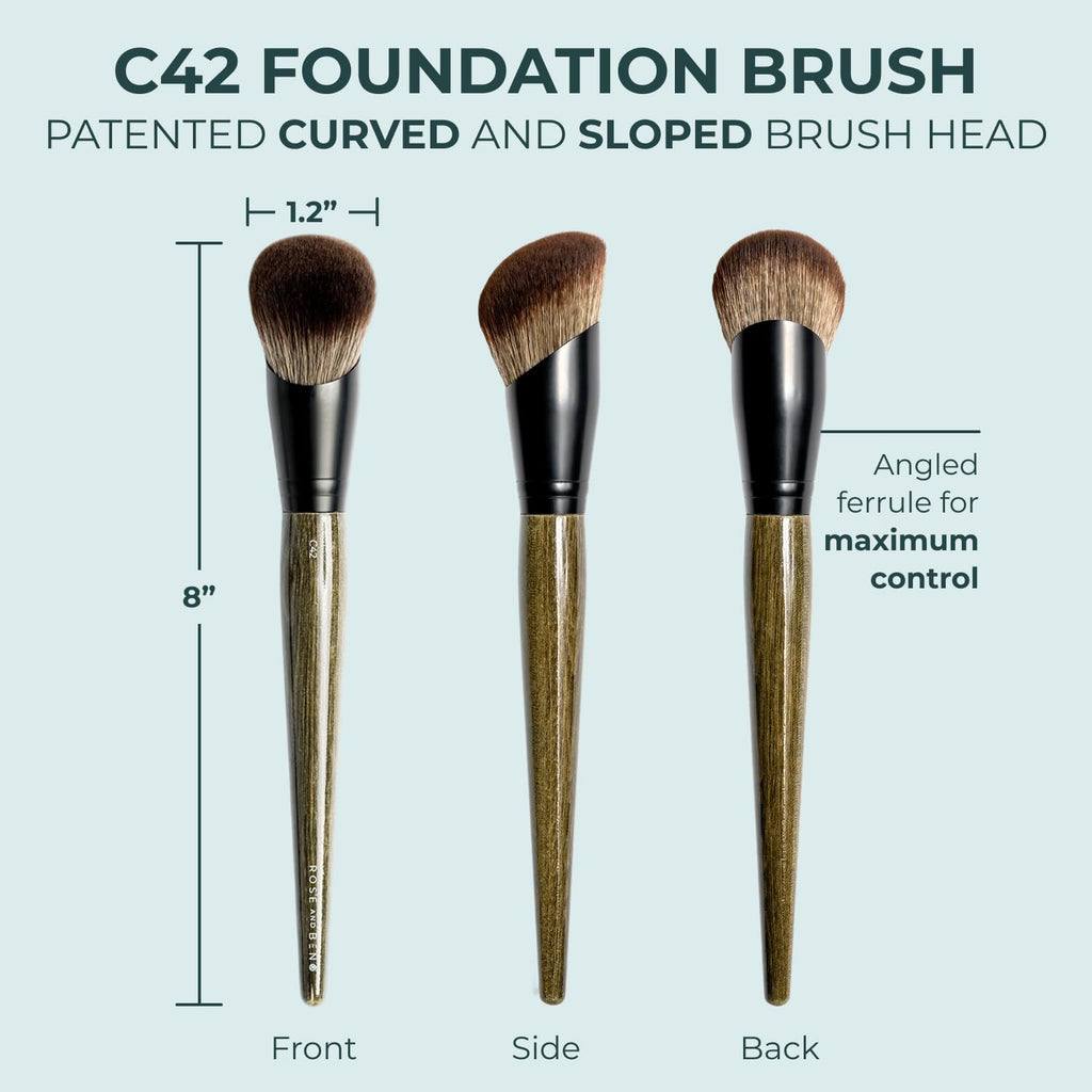 Rose and Ben Beauty C42 Angled Foundation Brush