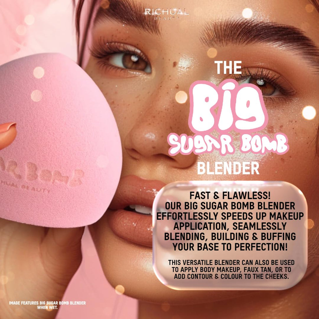 BIG SUGAR BOMB BLENDER Marshmallow Soft Makeup Sponge Set ~ For Face & Body