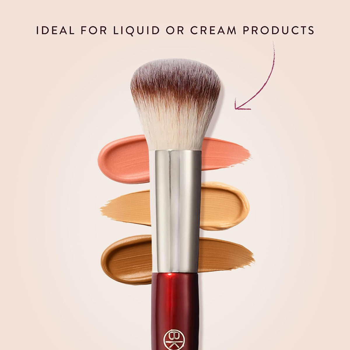 BK BEAUTY 106 Round Foundation Brush for Liquid & Cream Foundation