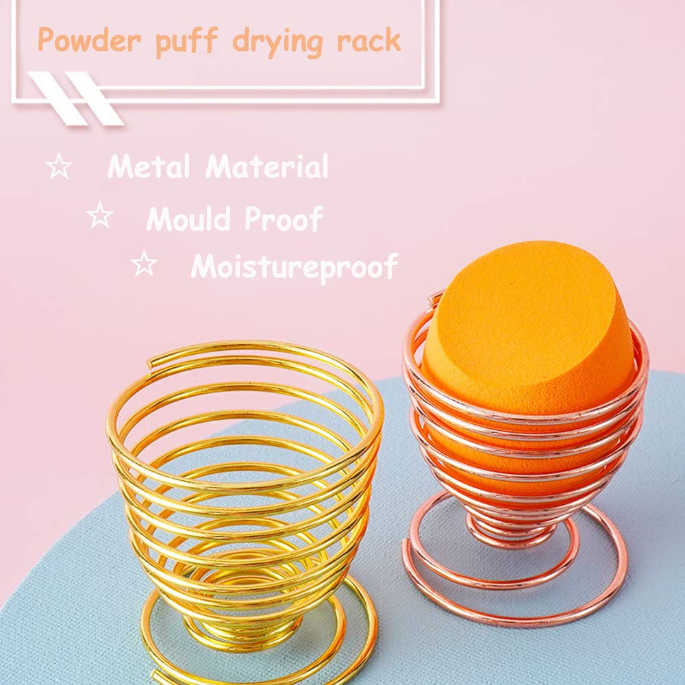 24-Pack Makeup Sponge Set with Holders, 7 Colors