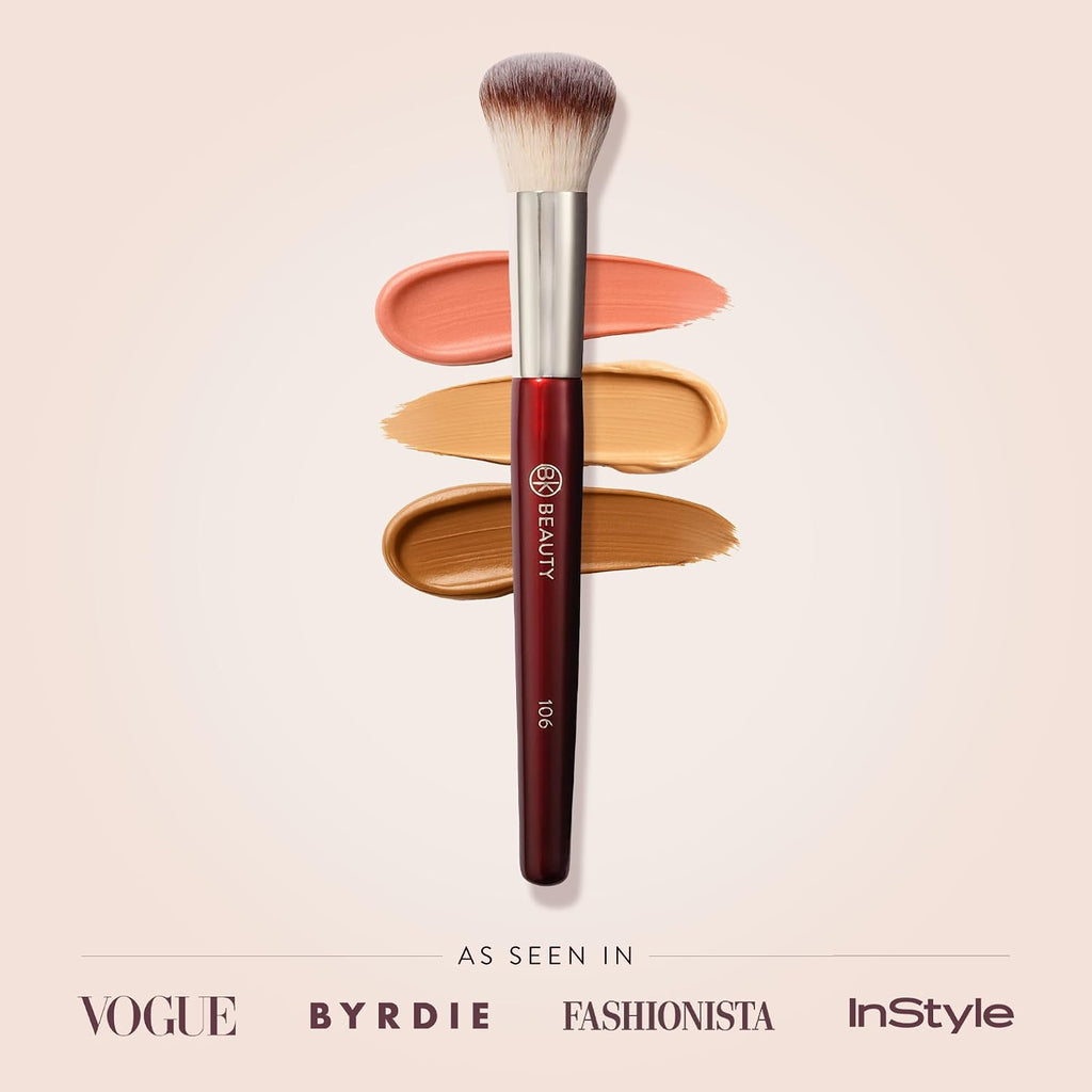 BK BEAUTY 106 Round Foundation Brush for Liquid & Cream Foundation