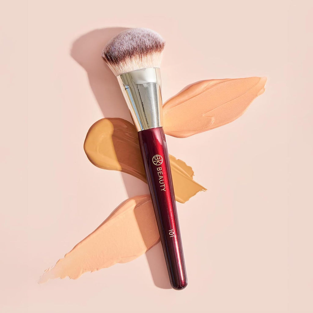 BK BEAUTY 101 Contoured Foundation Brush for Liquid & Cream Makeup