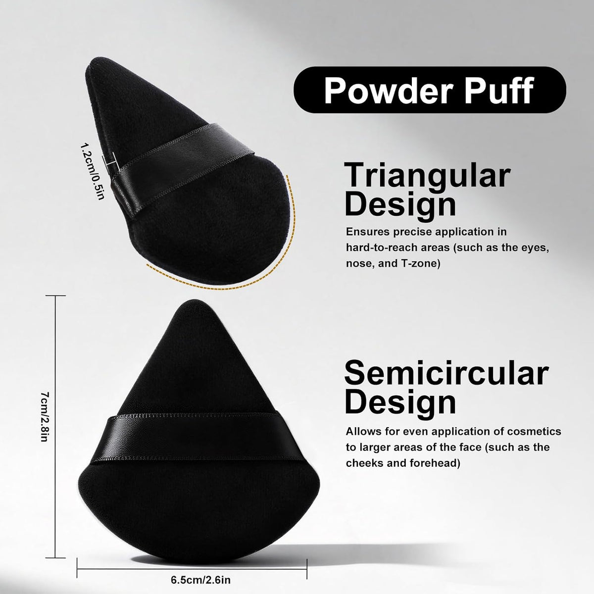 Flat Foundation Brush and Powder Puff Set, Korean Makeup Brush Teardrop Sponge for Liquid Foundation,Premium Face Makeup Brush Sponge for Blending Cream Setting Powder